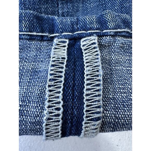 Big Star Liv Distressed Dark Wash Boot Cut Flap Pocket Jeans Womens 27x28 - Picture 15 of 16